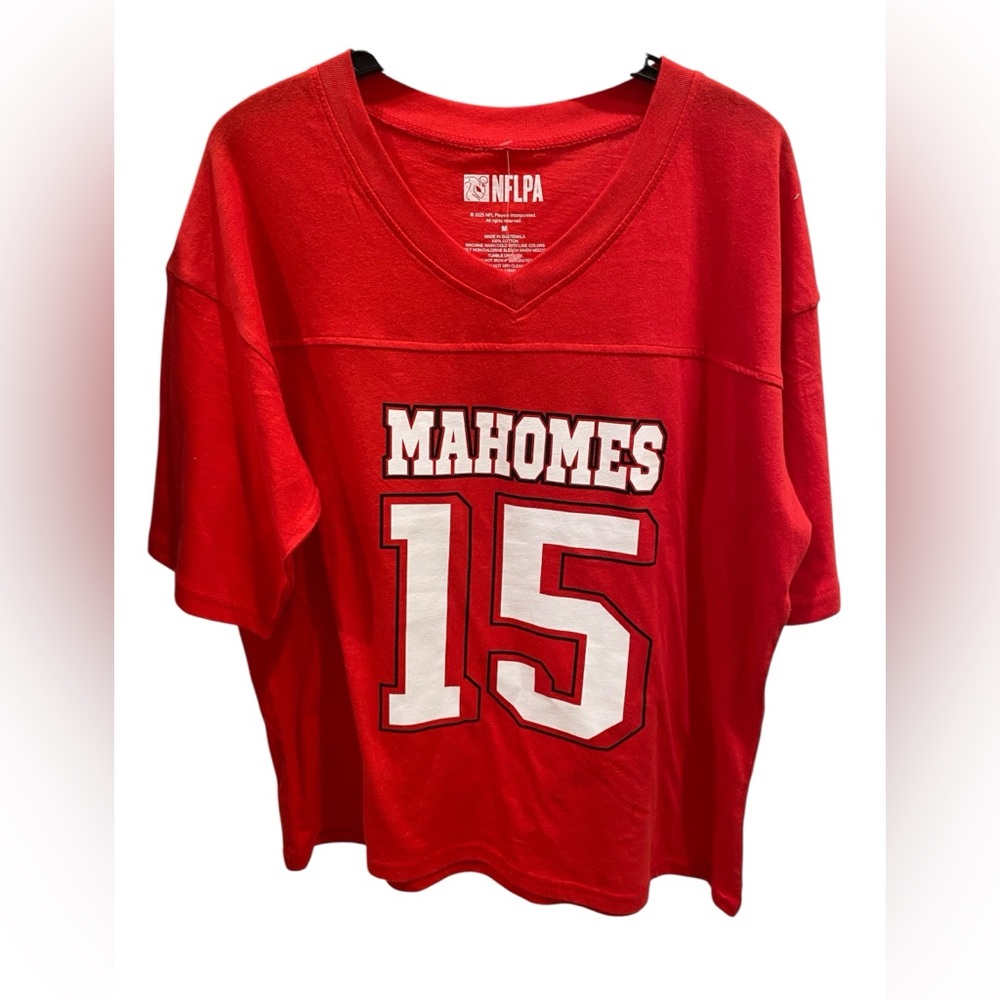 NFLPA Mahomes Kansas City Chiefs Football Red Tee 2025